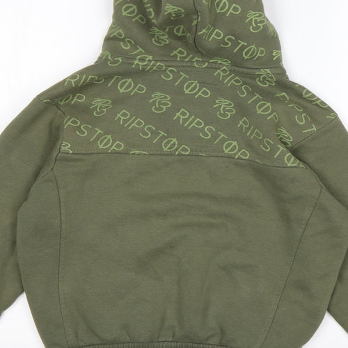 S3 Boys Green  Cotton Pullover Hoodie Size S