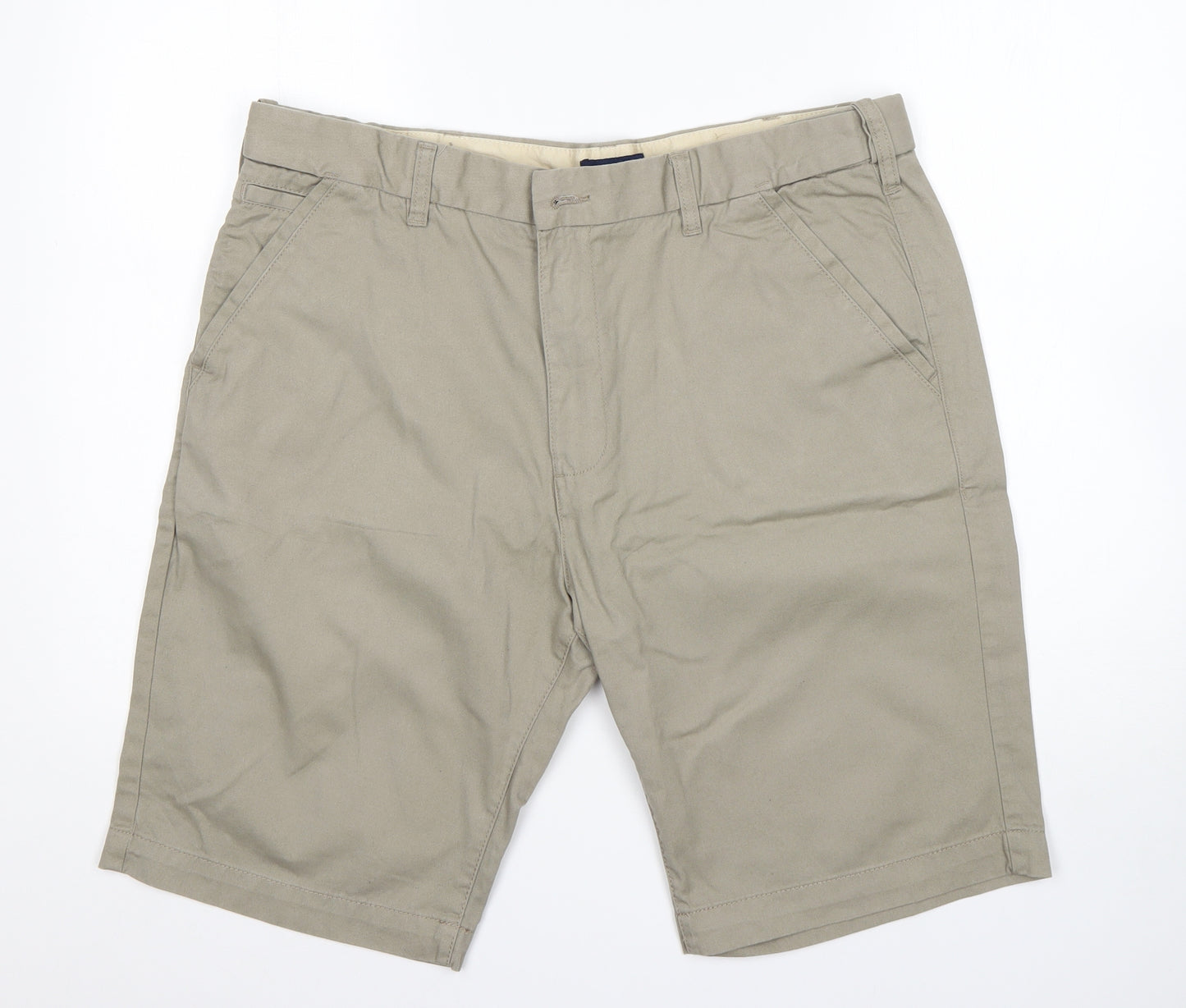 Lincoln Mens Beige  Cotton Chino Shorts Size 36 L11 in Regular