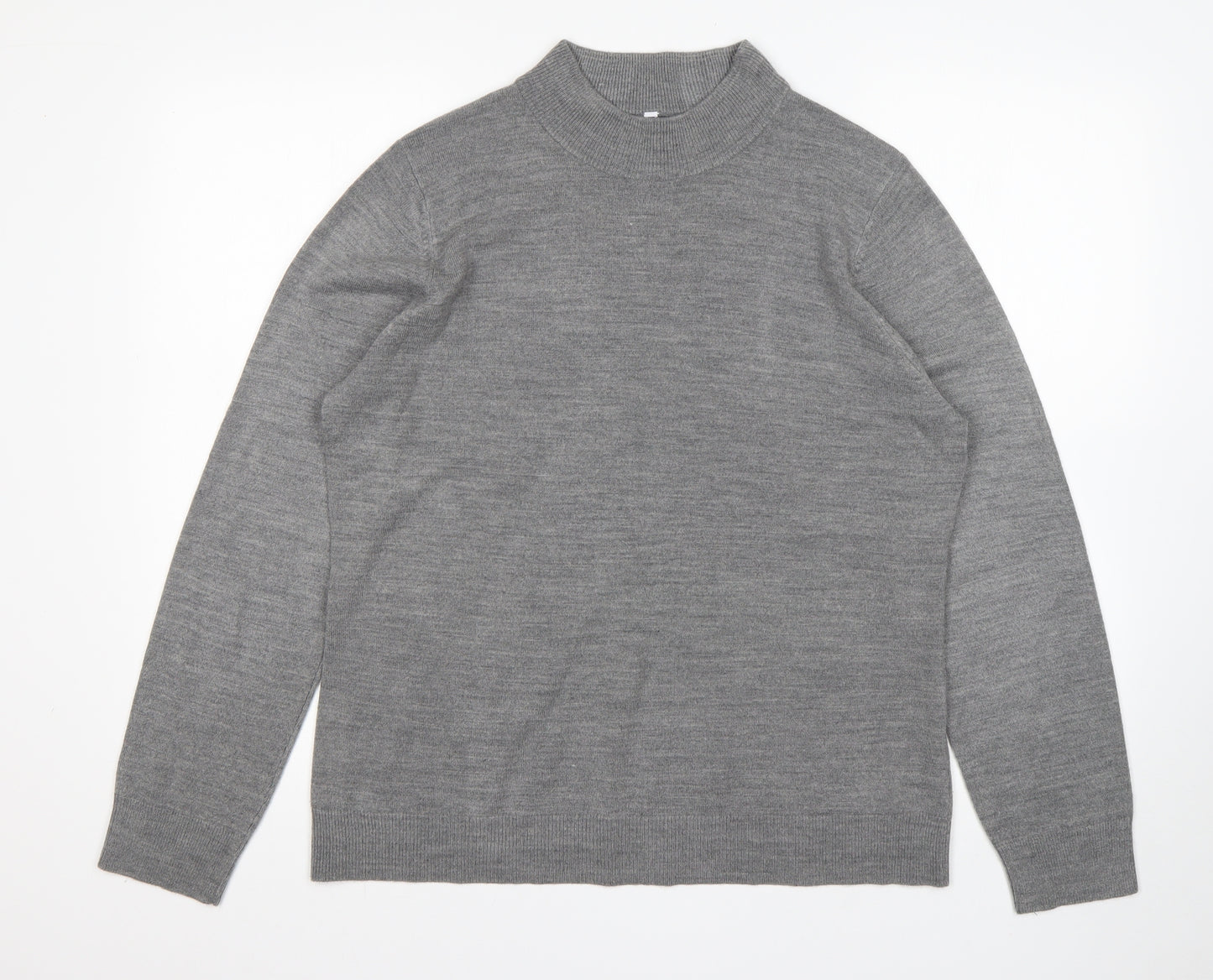 BHS Womens Grey Round Neck  Acrylic Pullover Jumper Size 16