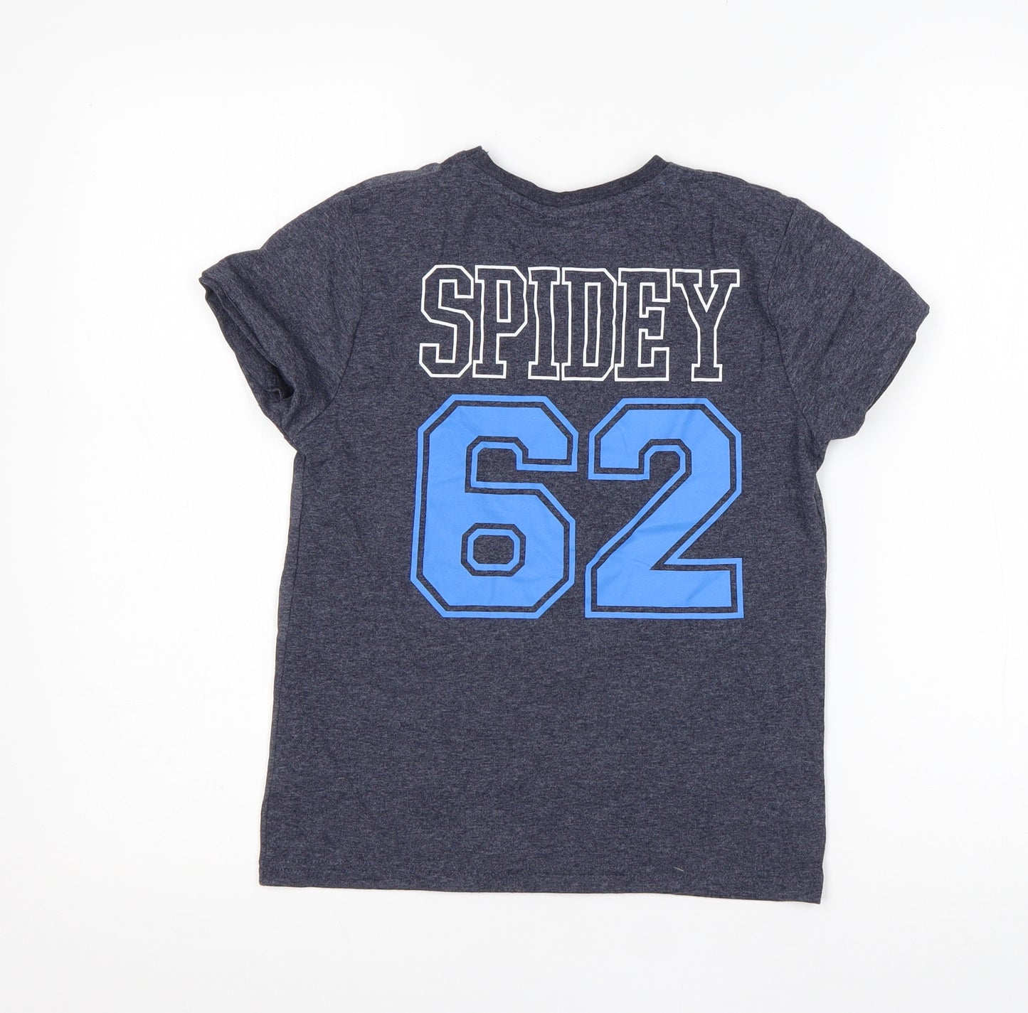 Rebel Boys Grey  Cotton Basic T-Shirt Size 7-8 Years Round Neck  - Spiderman