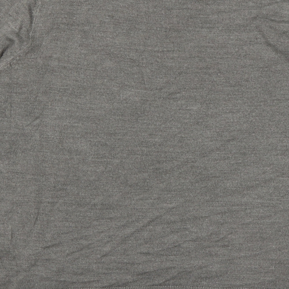 Primark Womens Grey Round Neck  Acrylic Pullover Jumper Size L
