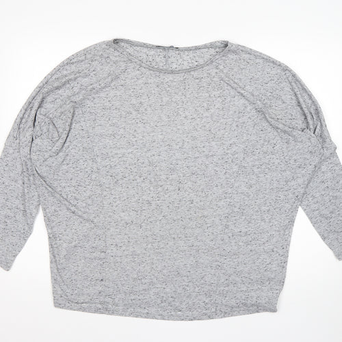 George Womens Grey Round Neck  Polyester Pullover Jumper Size 16
