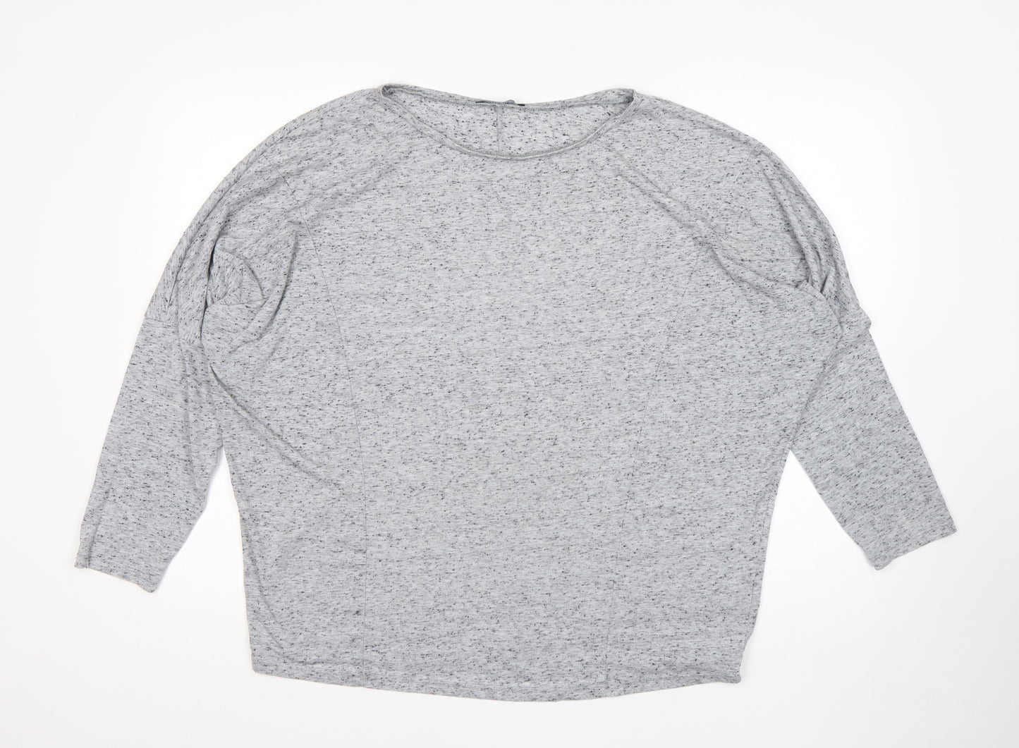 George Womens Grey Round Neck  Polyester Pullover Jumper Size 16