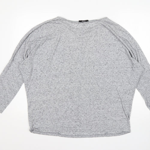 George Womens Grey Round Neck  Polyester Pullover Jumper Size 16