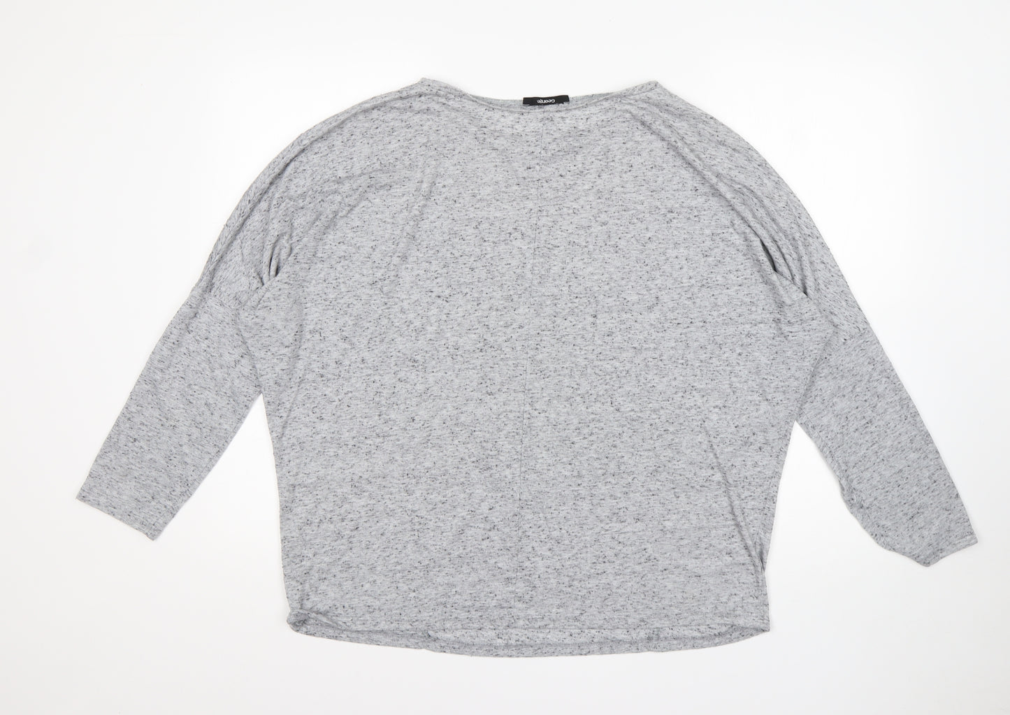 George Womens Grey Round Neck  Polyester Pullover Jumper Size 16