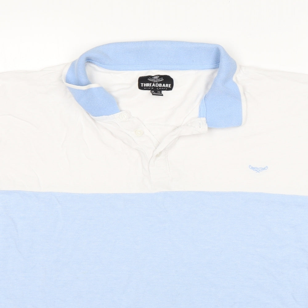 Threadbare Mens Multicoloured  Cotton  Polo Size 2XL Collared