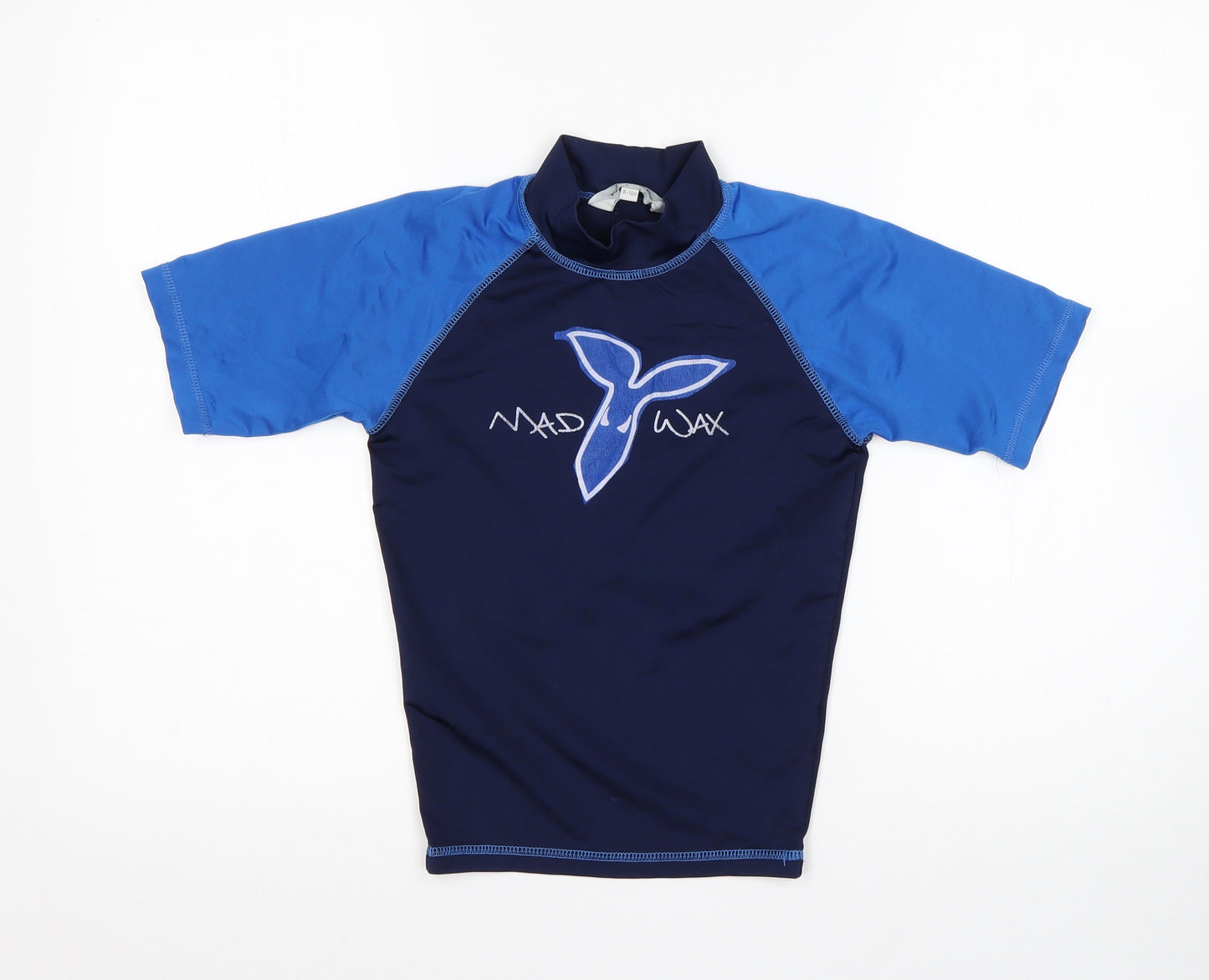 kANGAROO POO Boys Blue  Polyester Basic T-Shirt Size 9 Years Round Neck  - Swim shirt