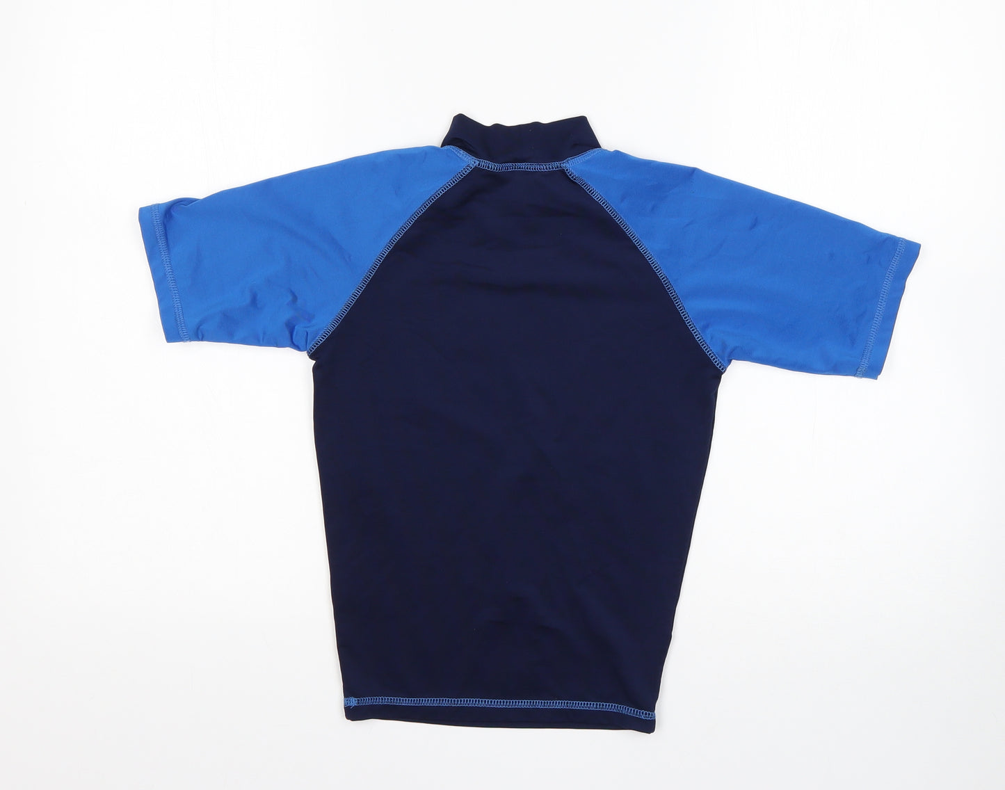 kANGAROO POO Boys Blue  Polyester Basic T-Shirt Size 9 Years Round Neck  - Swim shirt