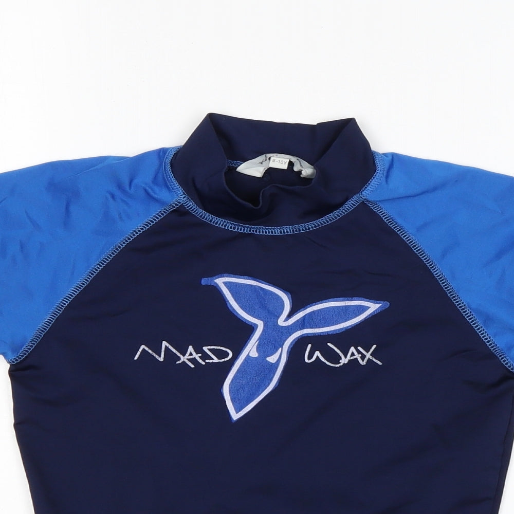 kANGAROO POO Boys Blue  Polyester Basic T-Shirt Size 9 Years Round Neck  - Swim shirt