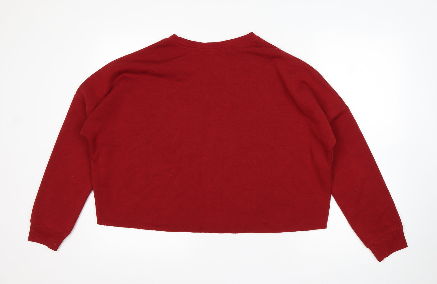 Primark Womens Red  Polyester Pullover Sweatshirt Size S   - cropped