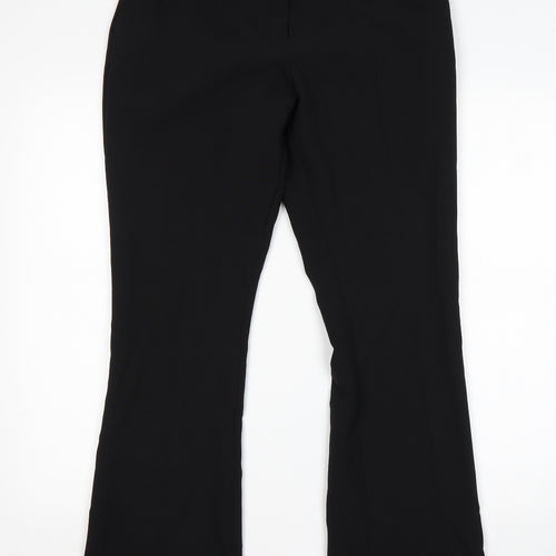 Primark Womens Black  Polyester Trousers  Size 10 L30 in Regular