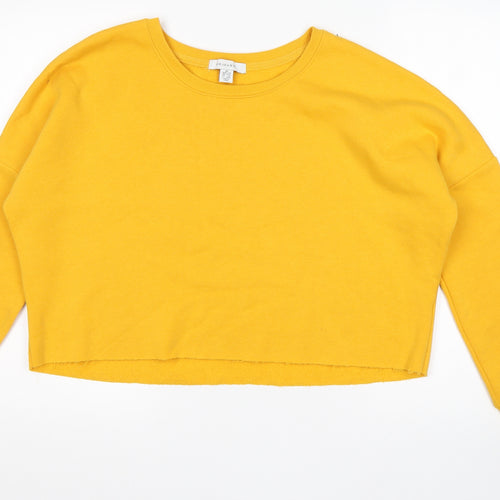 Primark Womens Yellow  Polyester Pullover Sweatshirt Size XS   - cropped