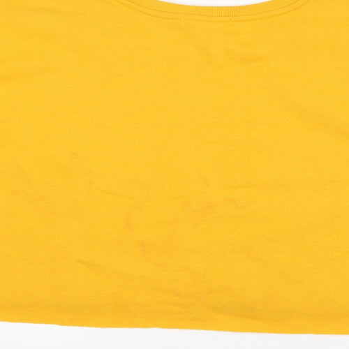 Primark Womens Yellow  Polyester Pullover Sweatshirt Size XS   - cropped