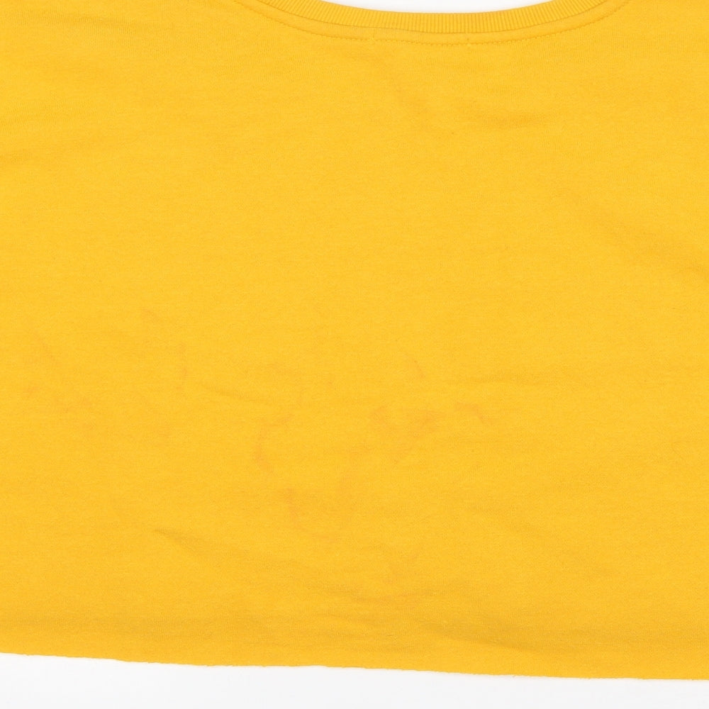 Primark Womens Yellow  Polyester Pullover Sweatshirt Size XS   - cropped