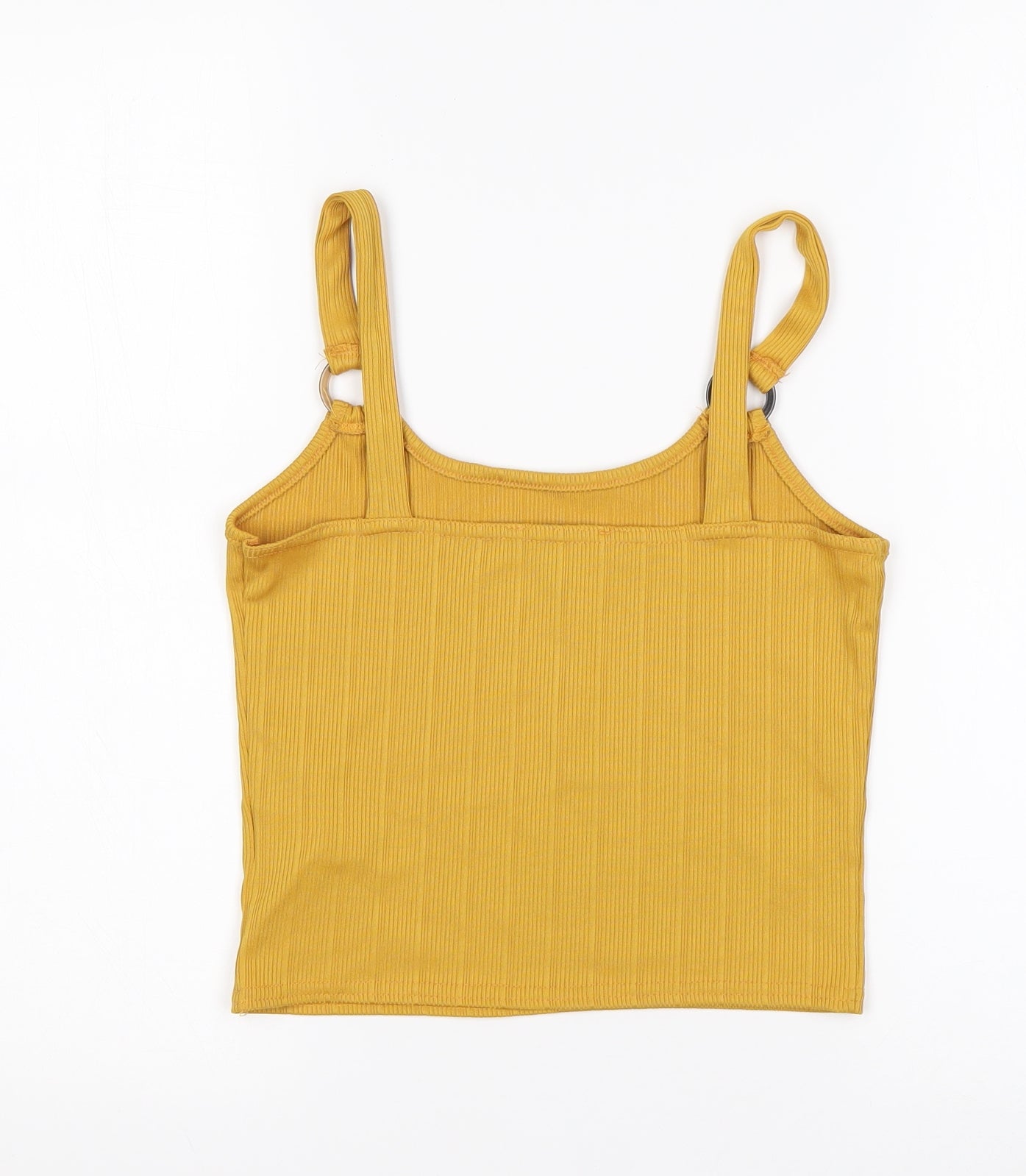 New Look Girls Yellow  Polyester Basic Tank Size 12-13 Years Round Neck