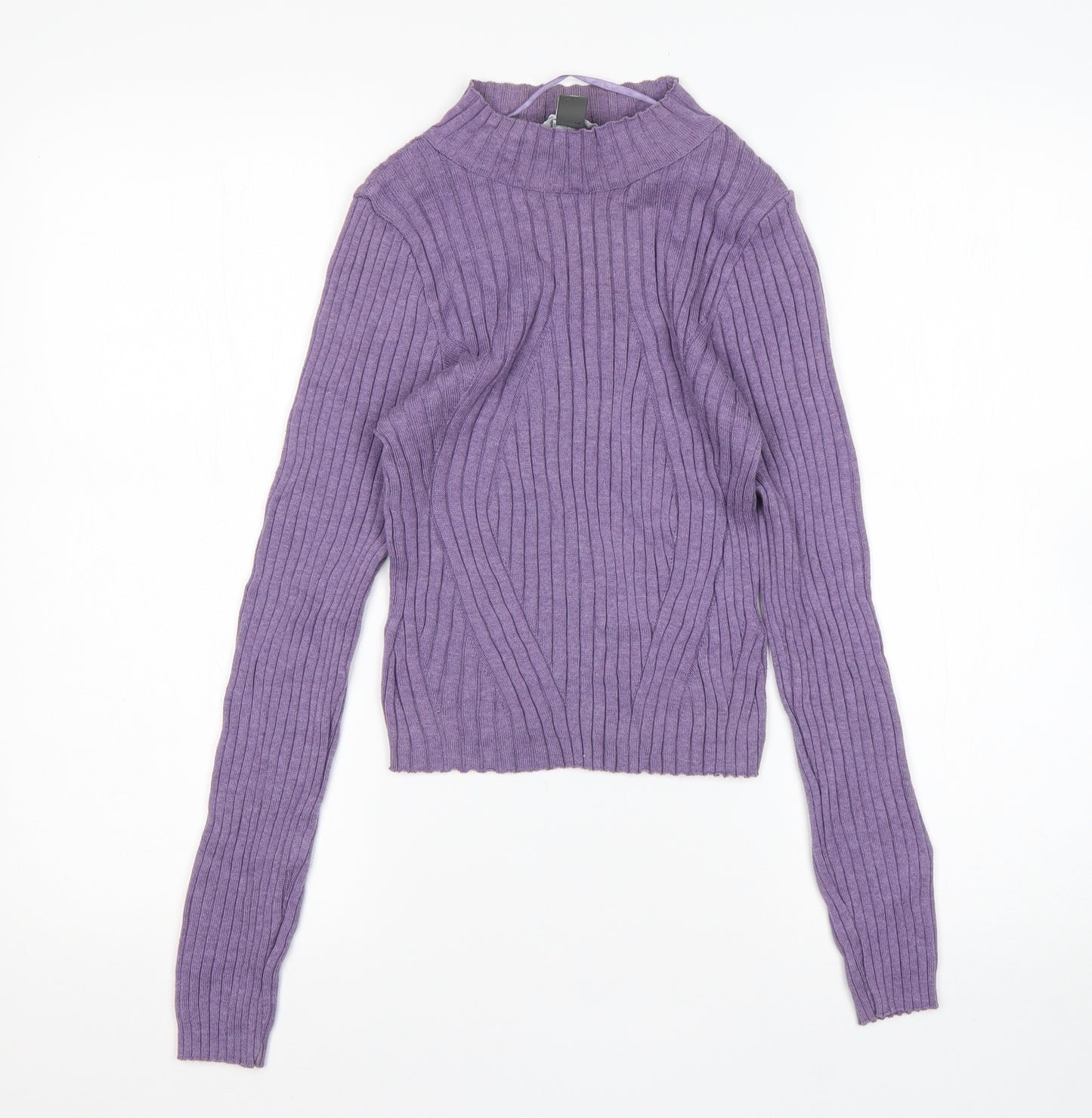 Primark Womens Purple Round Neck  Cotton Pullover Jumper Size XS