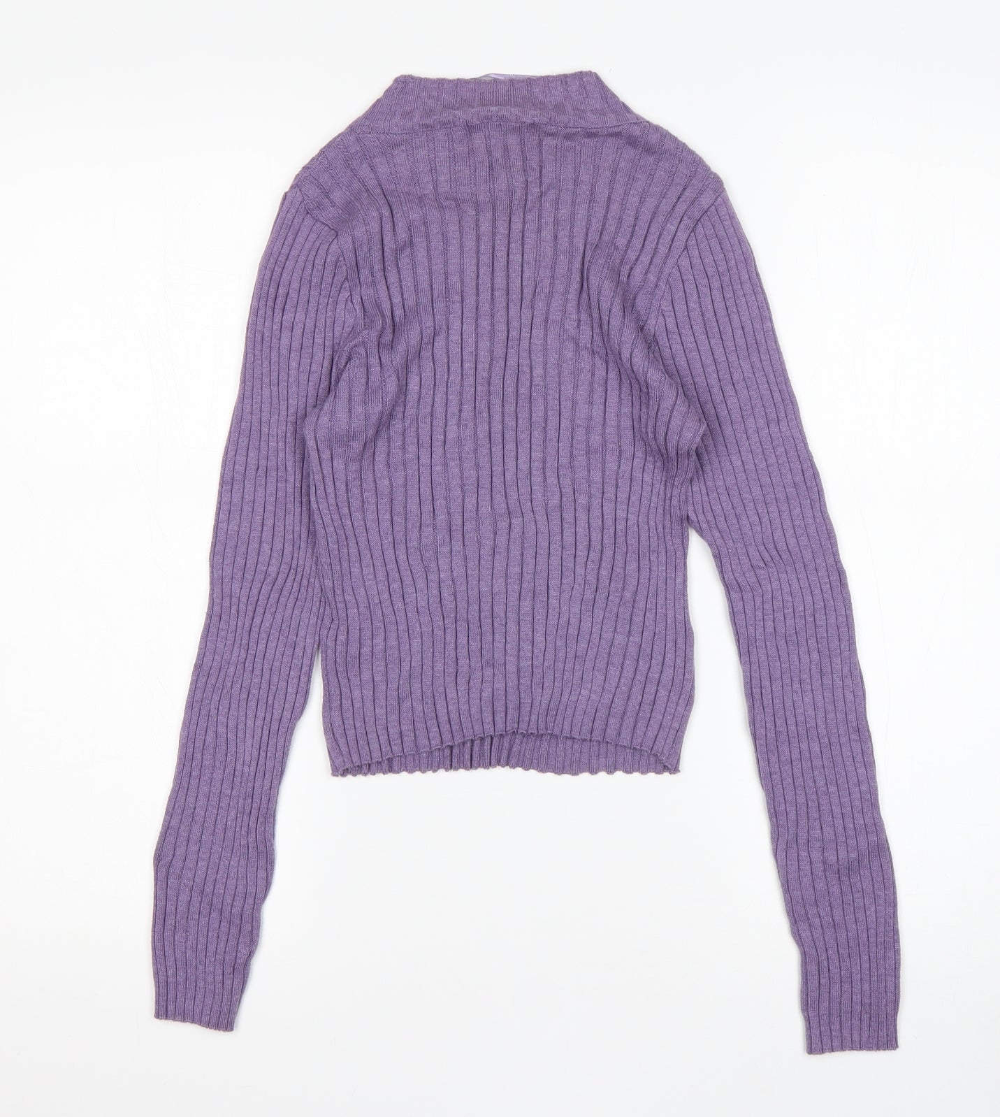 Primark Womens Purple Round Neck  Cotton Pullover Jumper Size XS