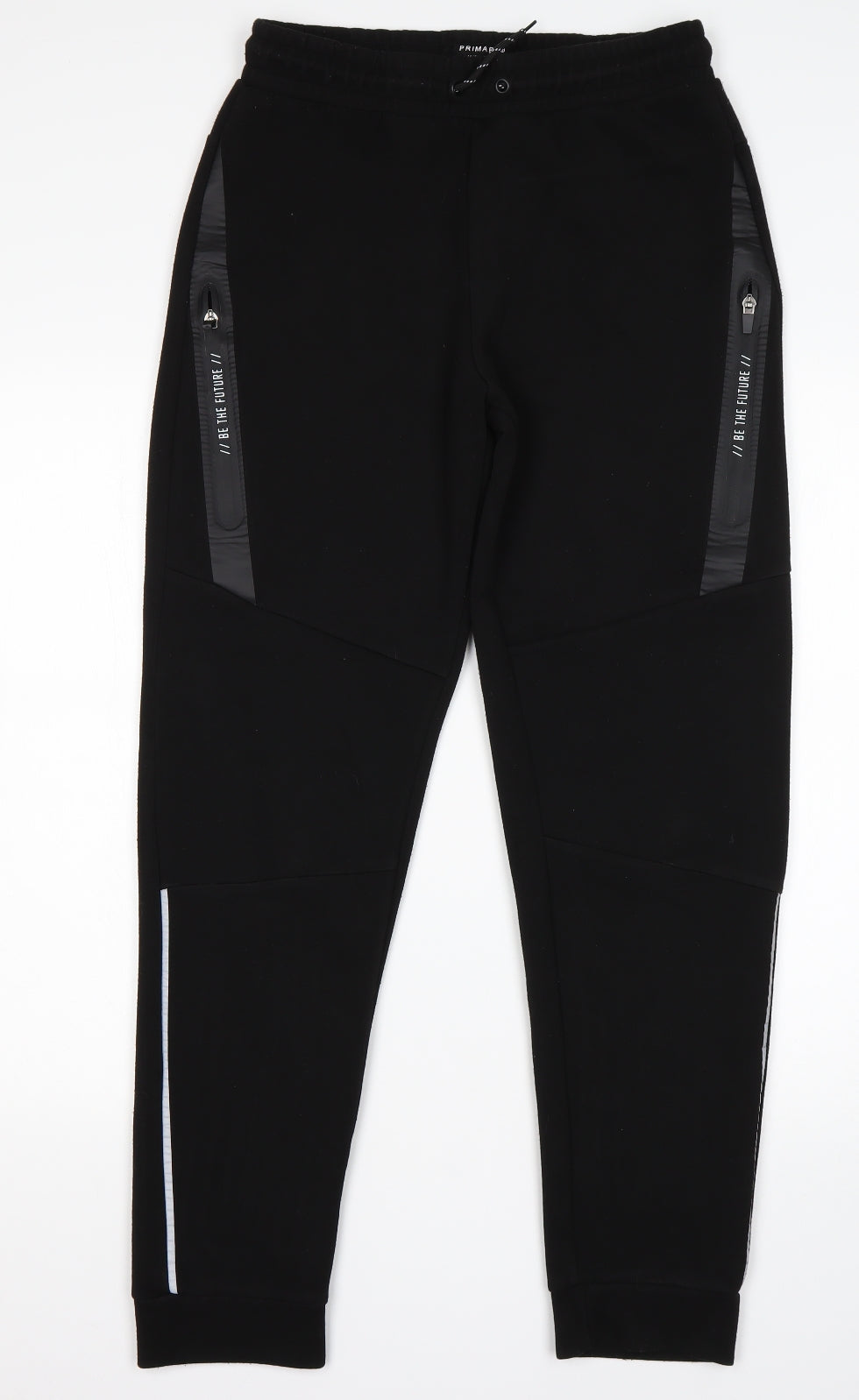 Primark Boys Black  Polyester Sweatpants Trousers Size 14-15 Years  Regular