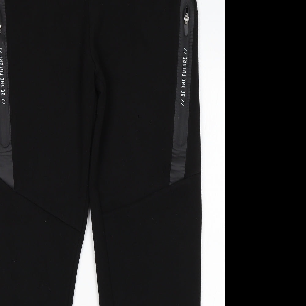 Primark Boys Black  Polyester Sweatpants Trousers Size 14-15 Years  Regular