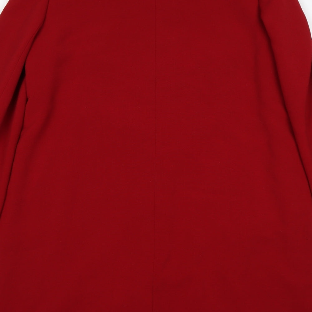 Wallis Womens Red   Overcoat Coat Size 14