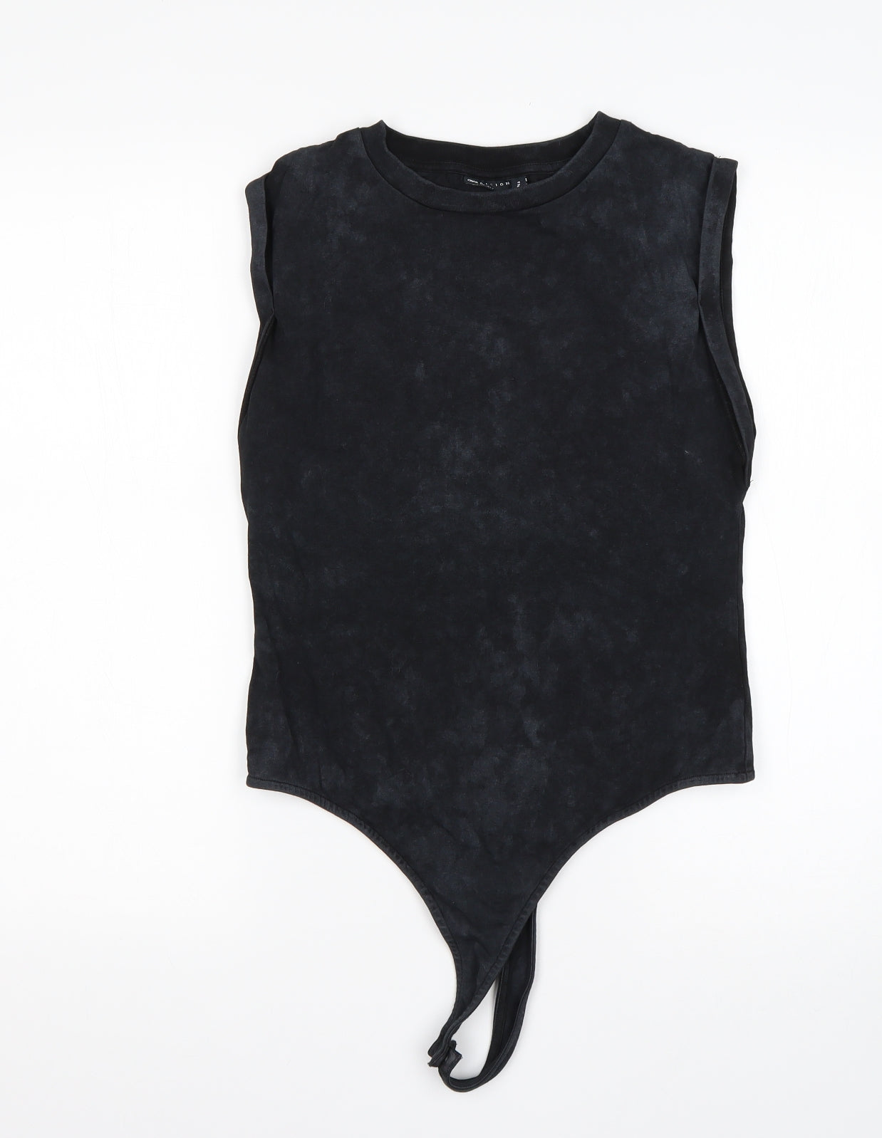 ASOS Womens Black  Cotton Bodysuit One-Piece Size 12