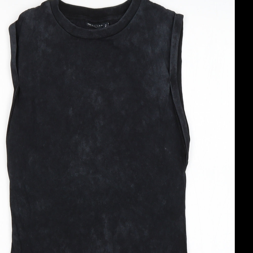 ASOS Womens Black  Cotton Bodysuit One-Piece Size 12