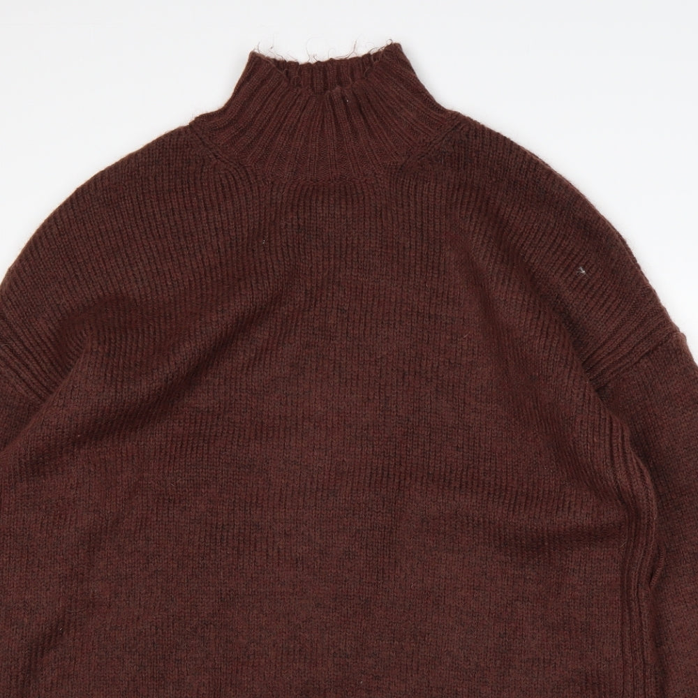 Primark Womens Brown  Polyester Jumper Dress  Size L  High Neck