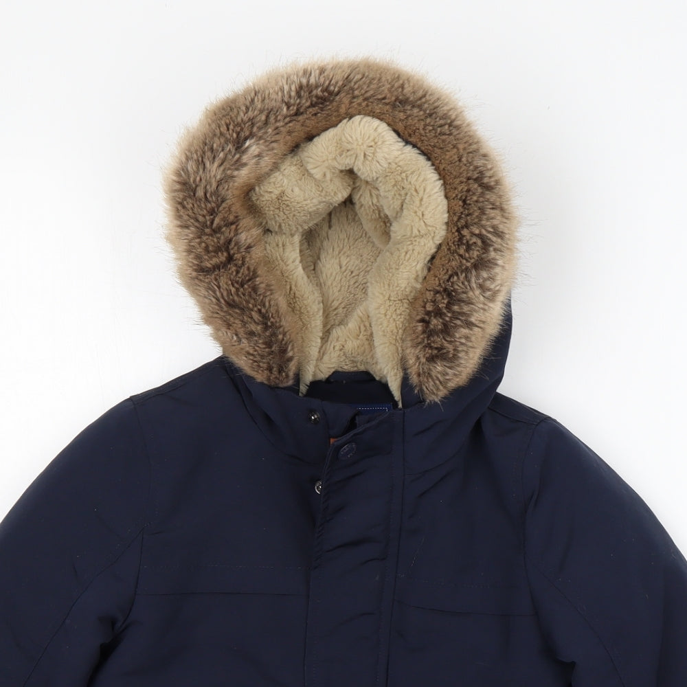 George Boys Blue   Parka Coat Size 3-4 Years