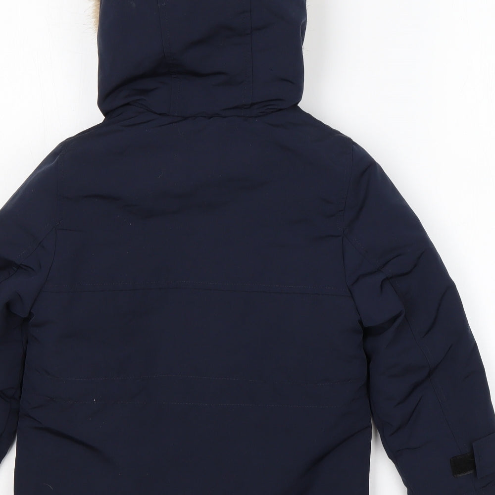 George Boys Blue   Parka Coat Size 3-4 Years