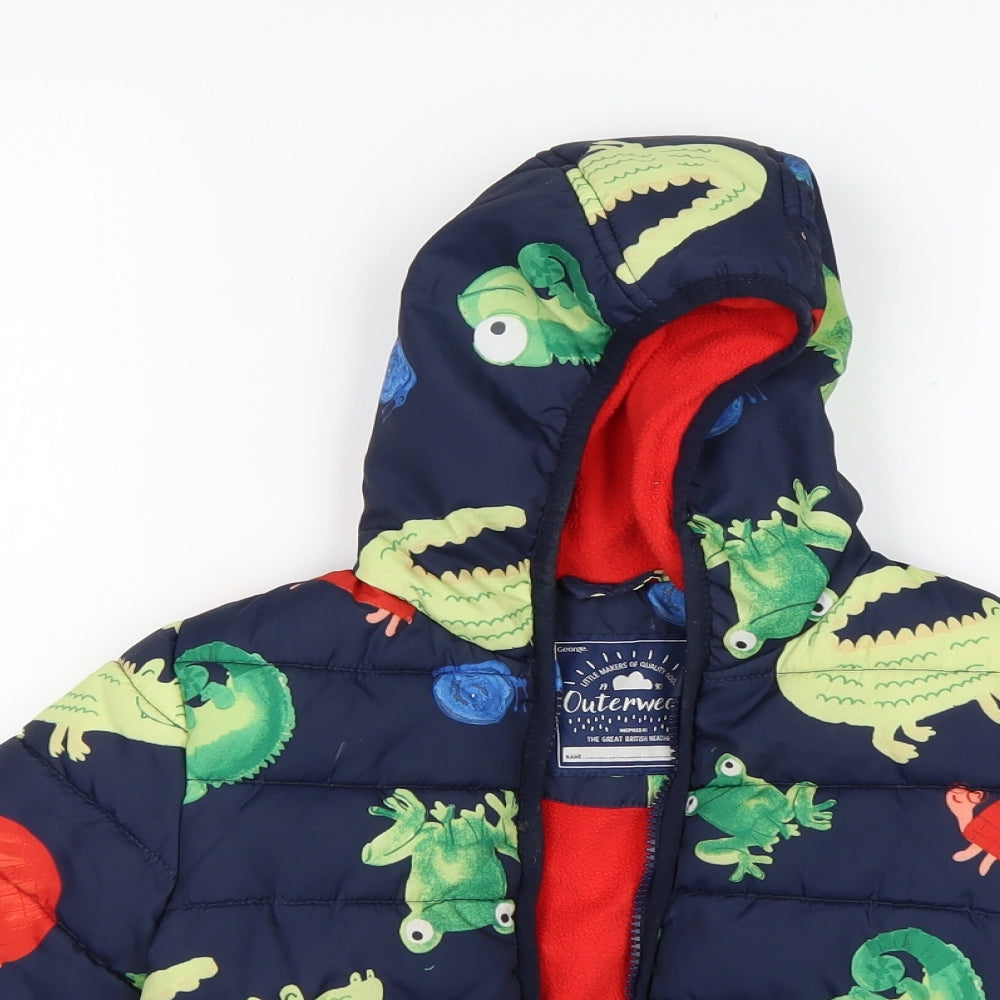 George Boys Multicoloured Animal Print  Rain Coat Coat Size 18-24 Months