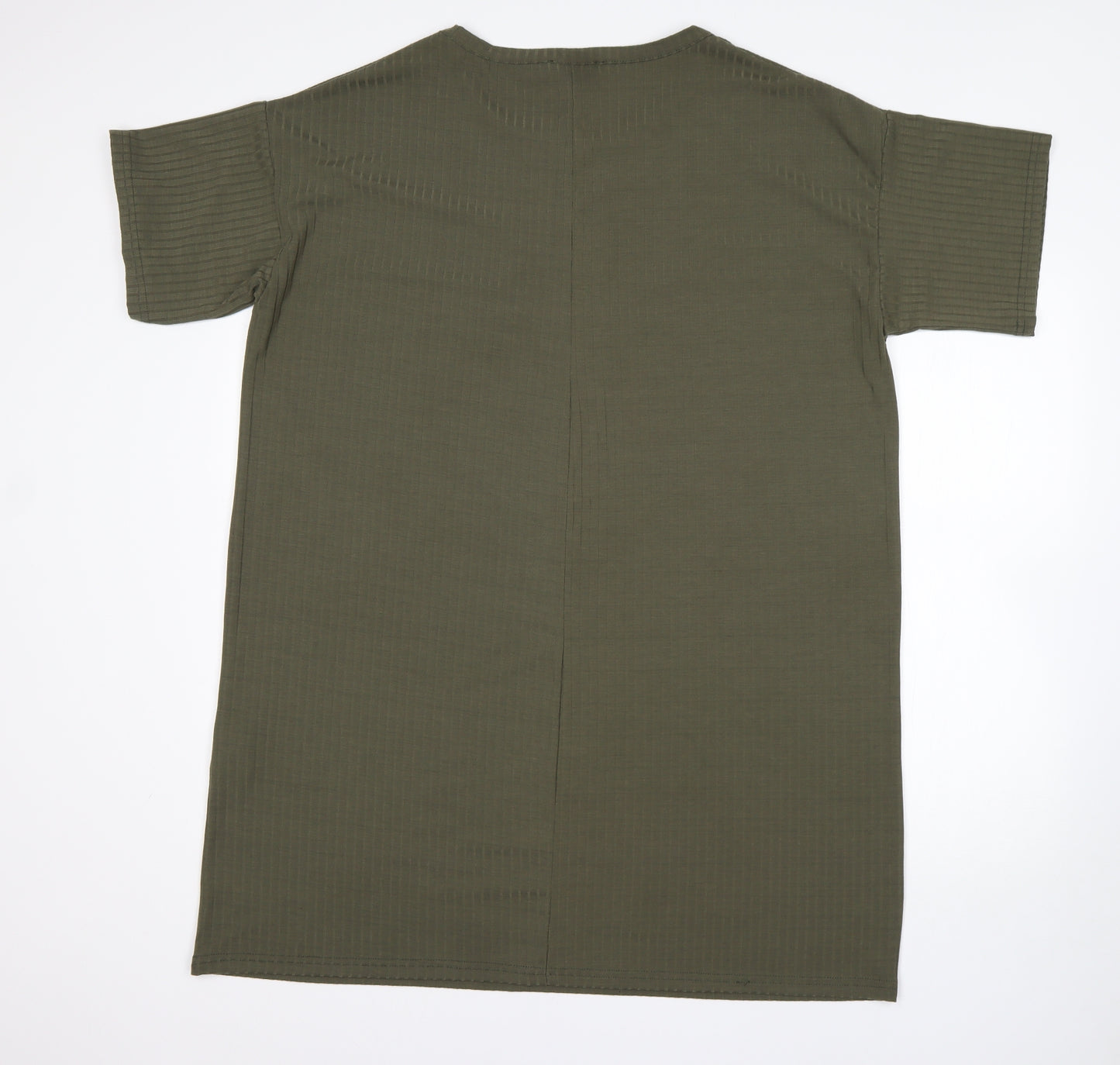 Boohoo Womens Green  Polyester T-Shirt Dress  Size 20  Round Neck