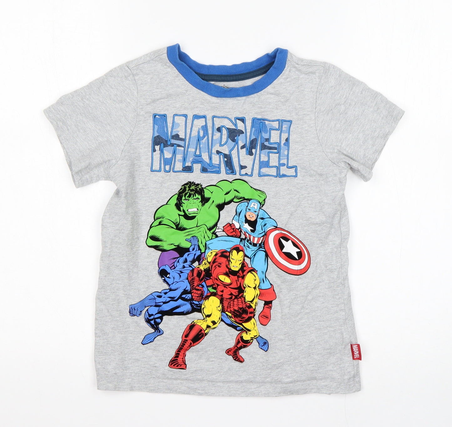 Disney Boys Multicoloured  Cotton Basic T-Shirt Size 7-8 Years Round Neck  - Avengers
