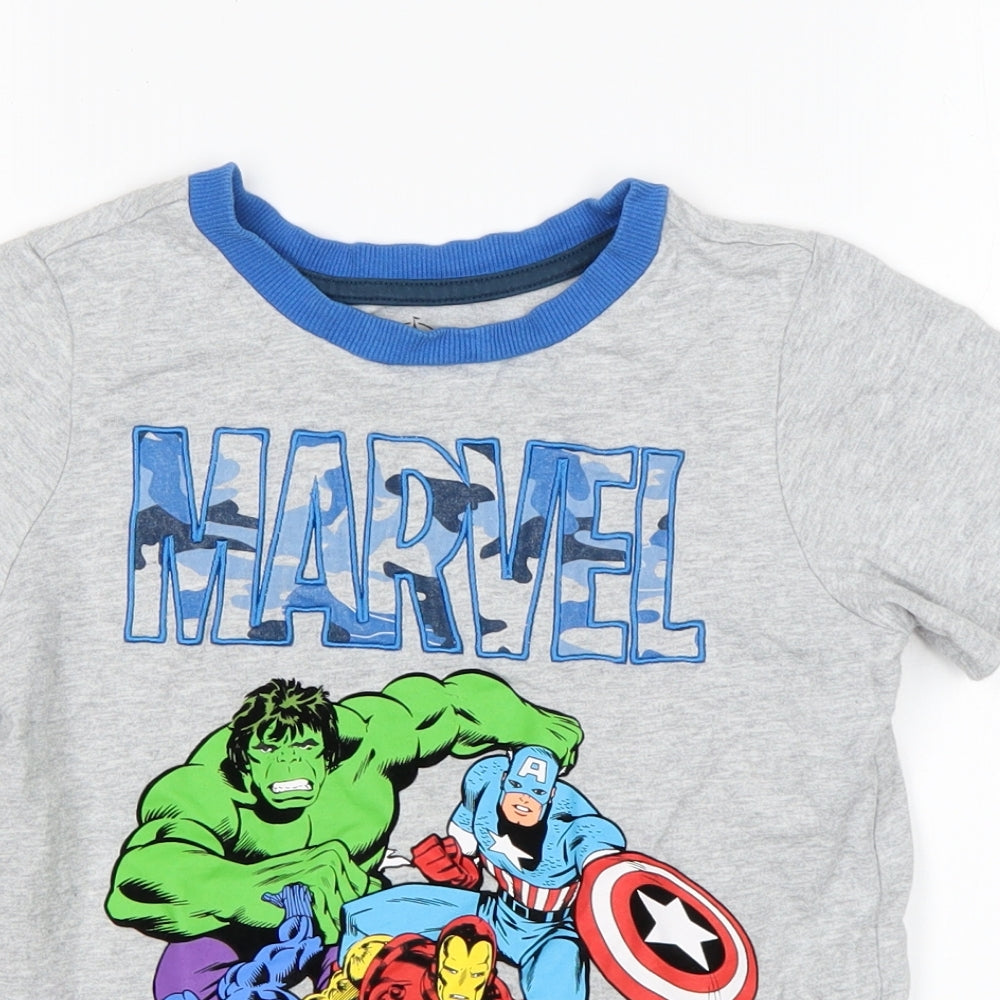 Disney Boys Multicoloured  Cotton Basic T-Shirt Size 7-8 Years Round Neck  - Avengers