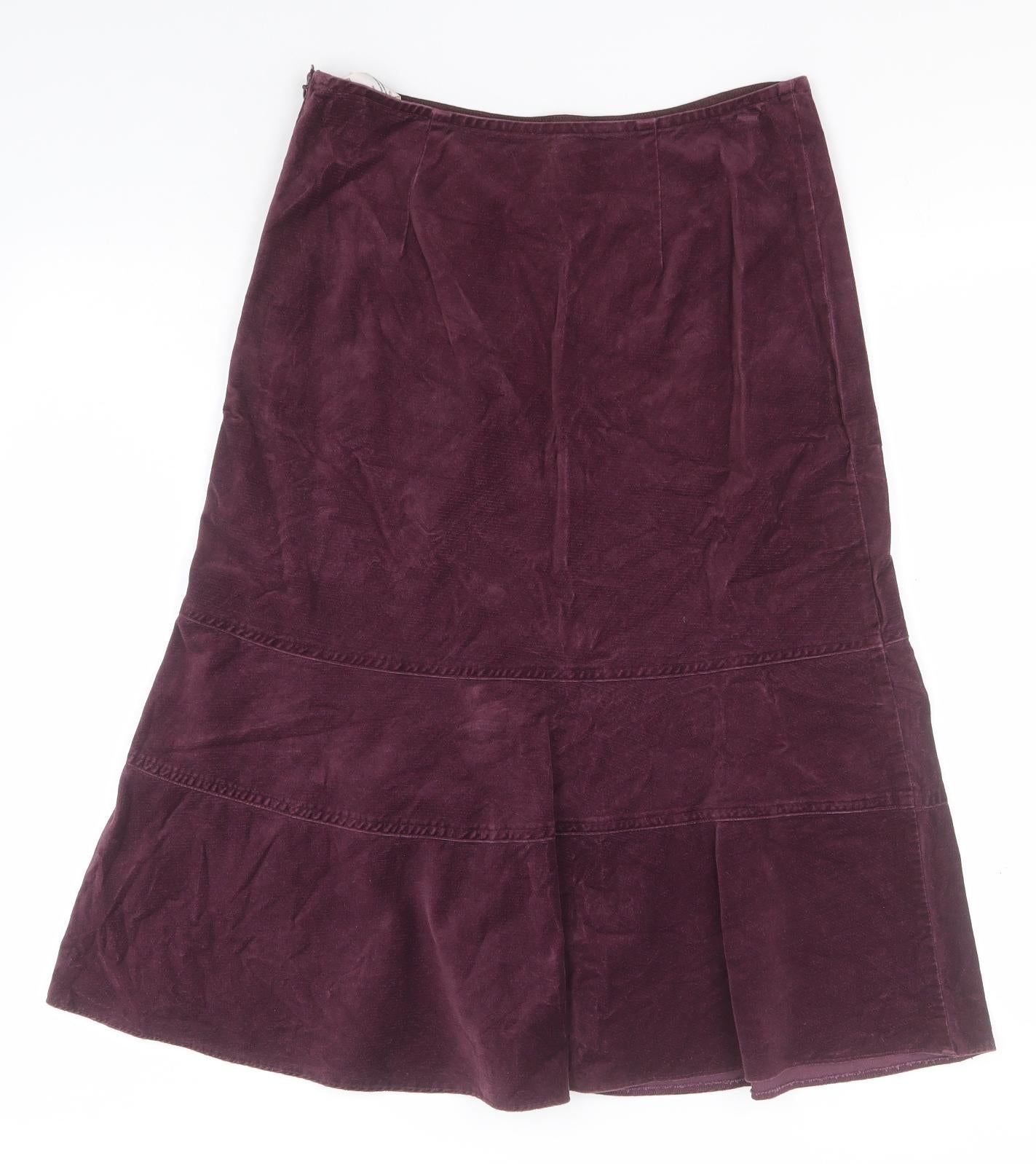 Marks and Spencer Womens Pink  Cotton A-Line Skirt Size 8