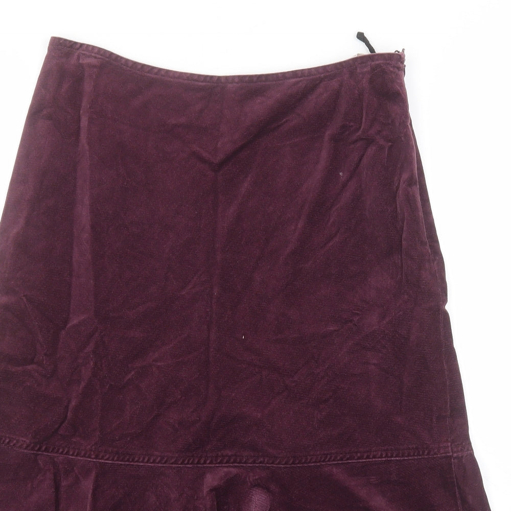 Marks and Spencer Womens Pink  Cotton A-Line Skirt Size 8