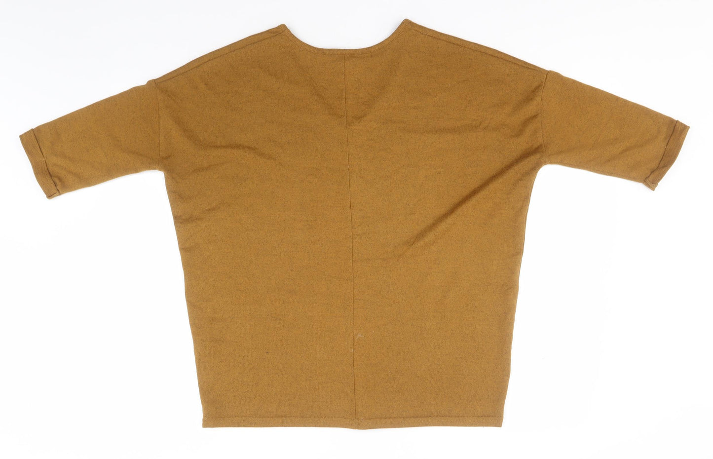 New Look Womens Brown V-Neck  Polyester Pullover Jumper Size S
