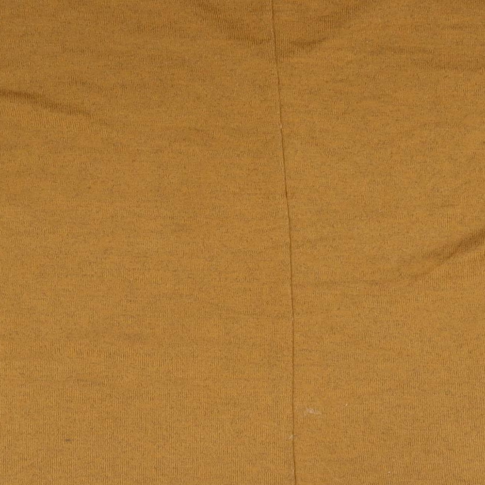 New Look Womens Brown V-Neck  Polyester Pullover Jumper Size S
