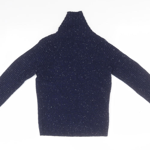 Matalan Girls Blue Roll Neck  Polyester Pullover Jumper Size 10 Years