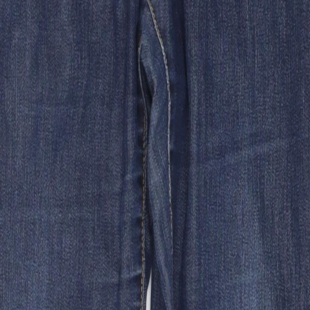 NEXT Womens Blue  Cotton Skinny Jeans Size 12 L28 in Regular