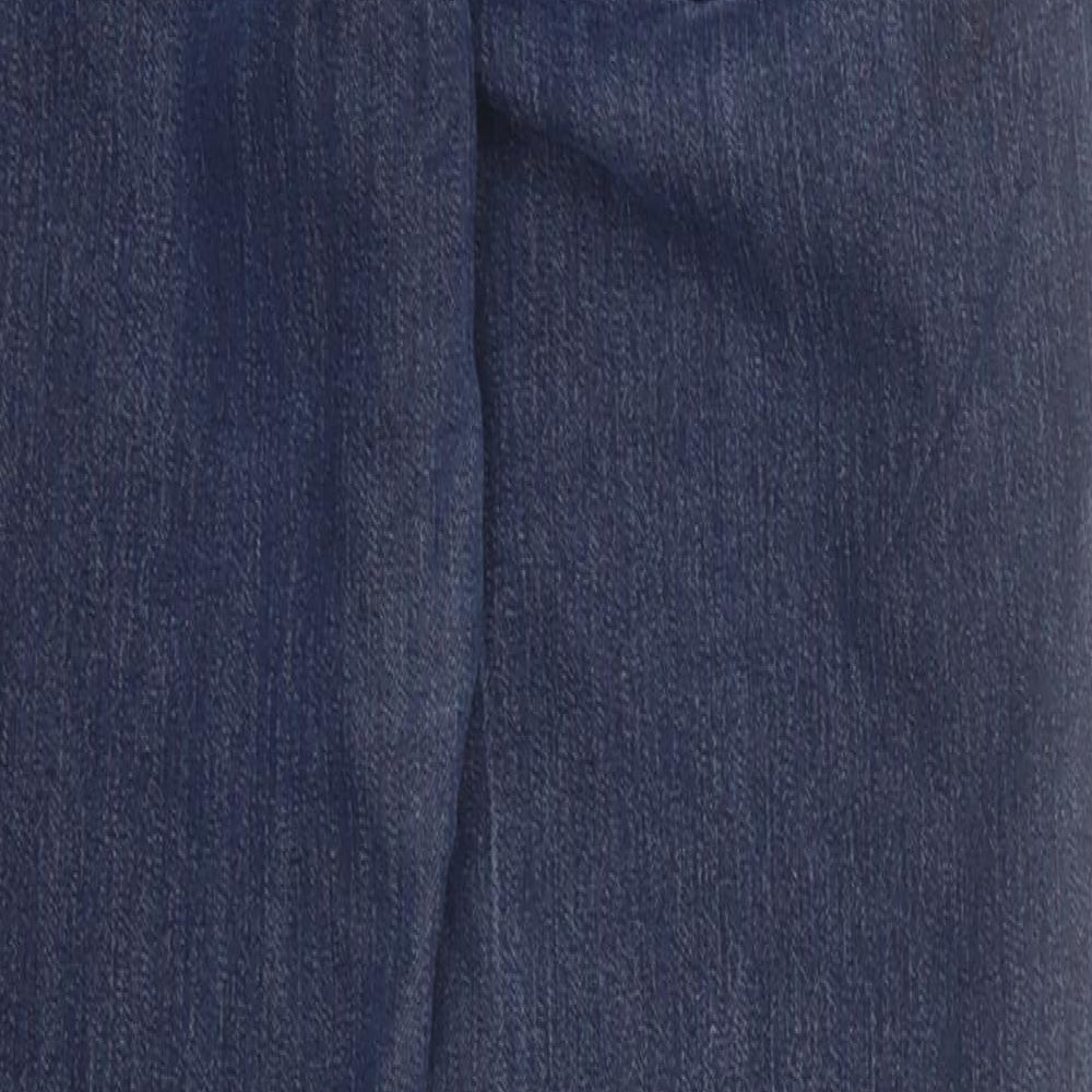 NEXT Womens Blue  Cotton Skinny Jeans Size 12 L28 in Regular