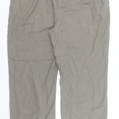 BHS Womens Beige  Linen Trousers  Size 20 L29 in Regular