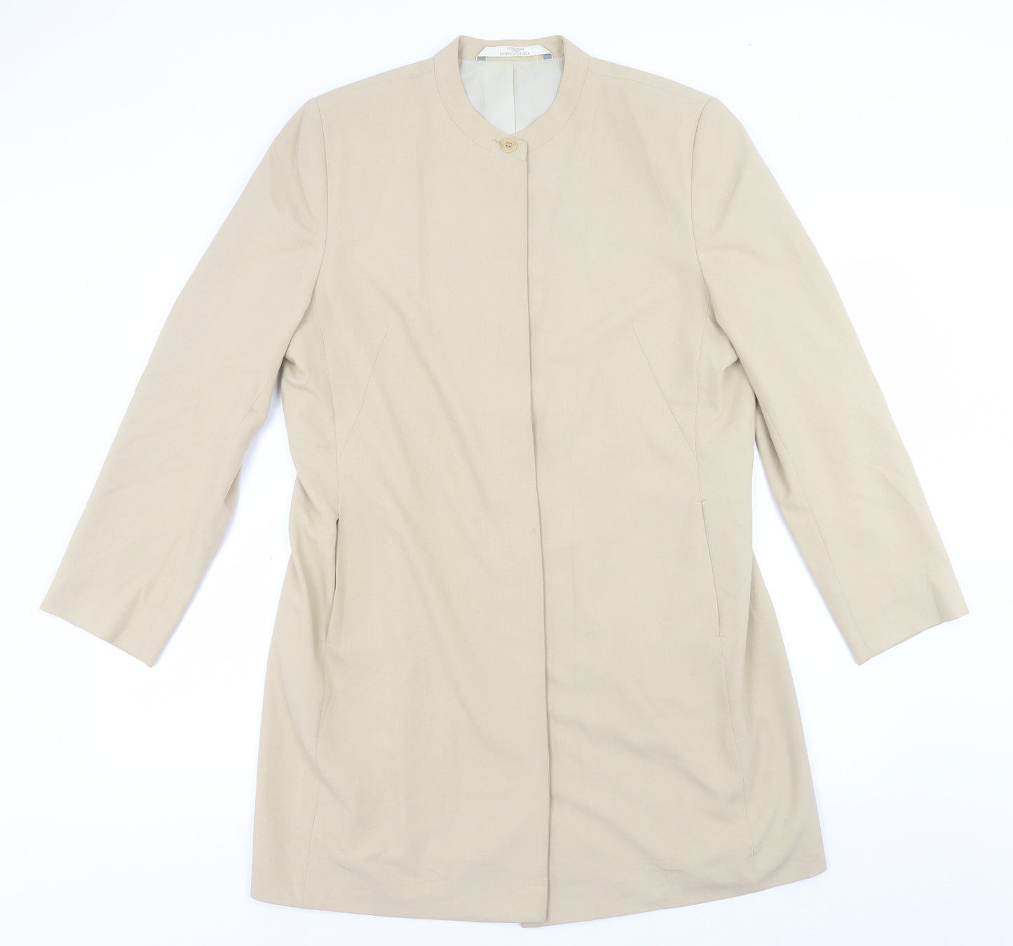 Marks and Spencer Womens Beige   Jacket Coatigan Size 16