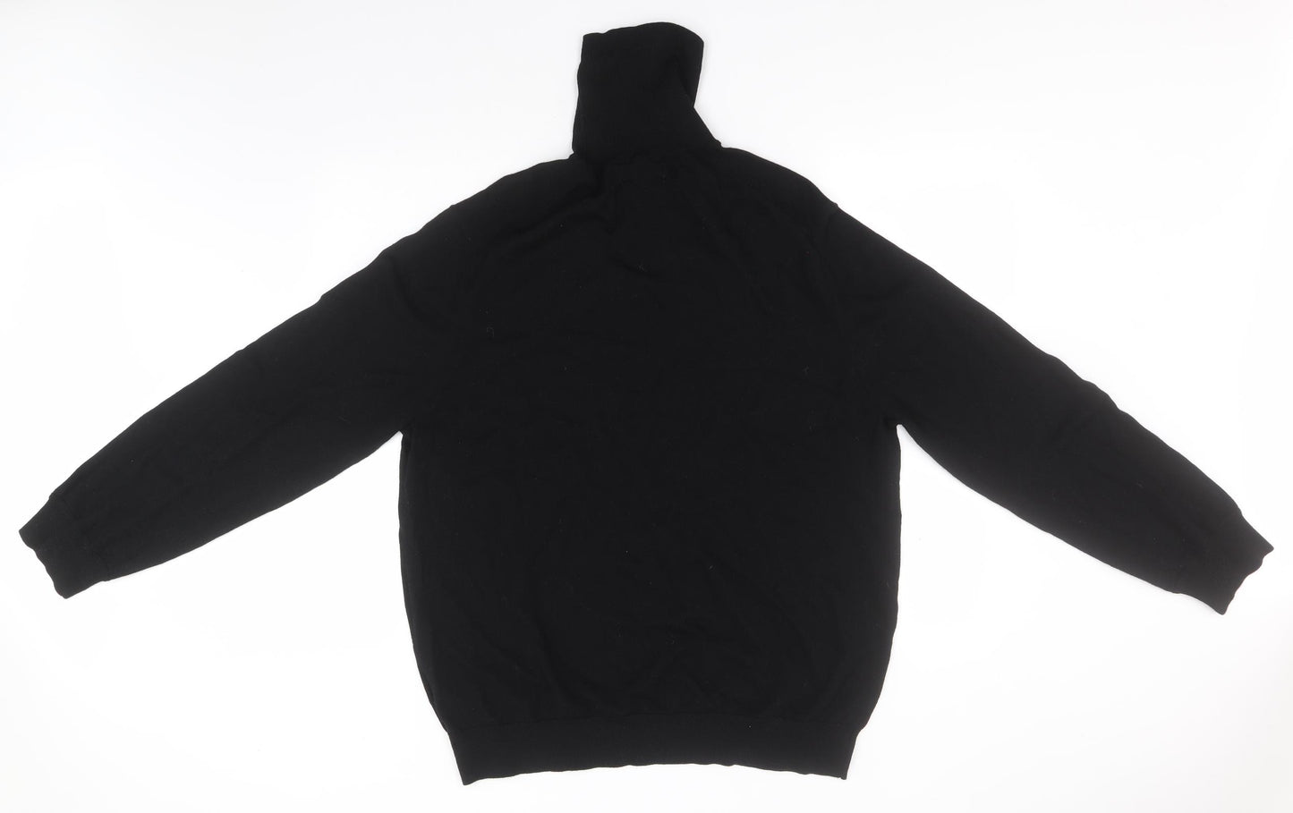 Marks and Spencer Womens Black Roll Neck  Wool Pullover Jumper Size 2XL