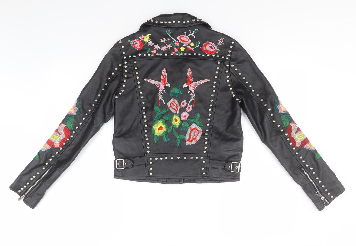 Drole de copine Womens Black Floral  Jacket  Size S