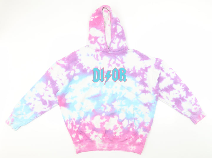 Preworn Womens Pink Geometric Cotton Pullover Hoodie