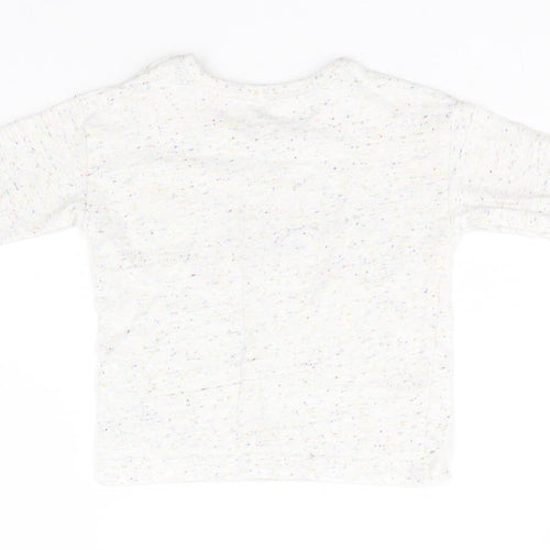 F&F Baby White  Cotton Basic T-Shirt Size 0-3 Months Round Neck  - I'm a Dude