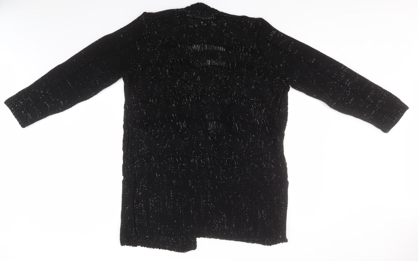 George Womens Black Round Neck  Acrylic Cardigan Jumper Size 18