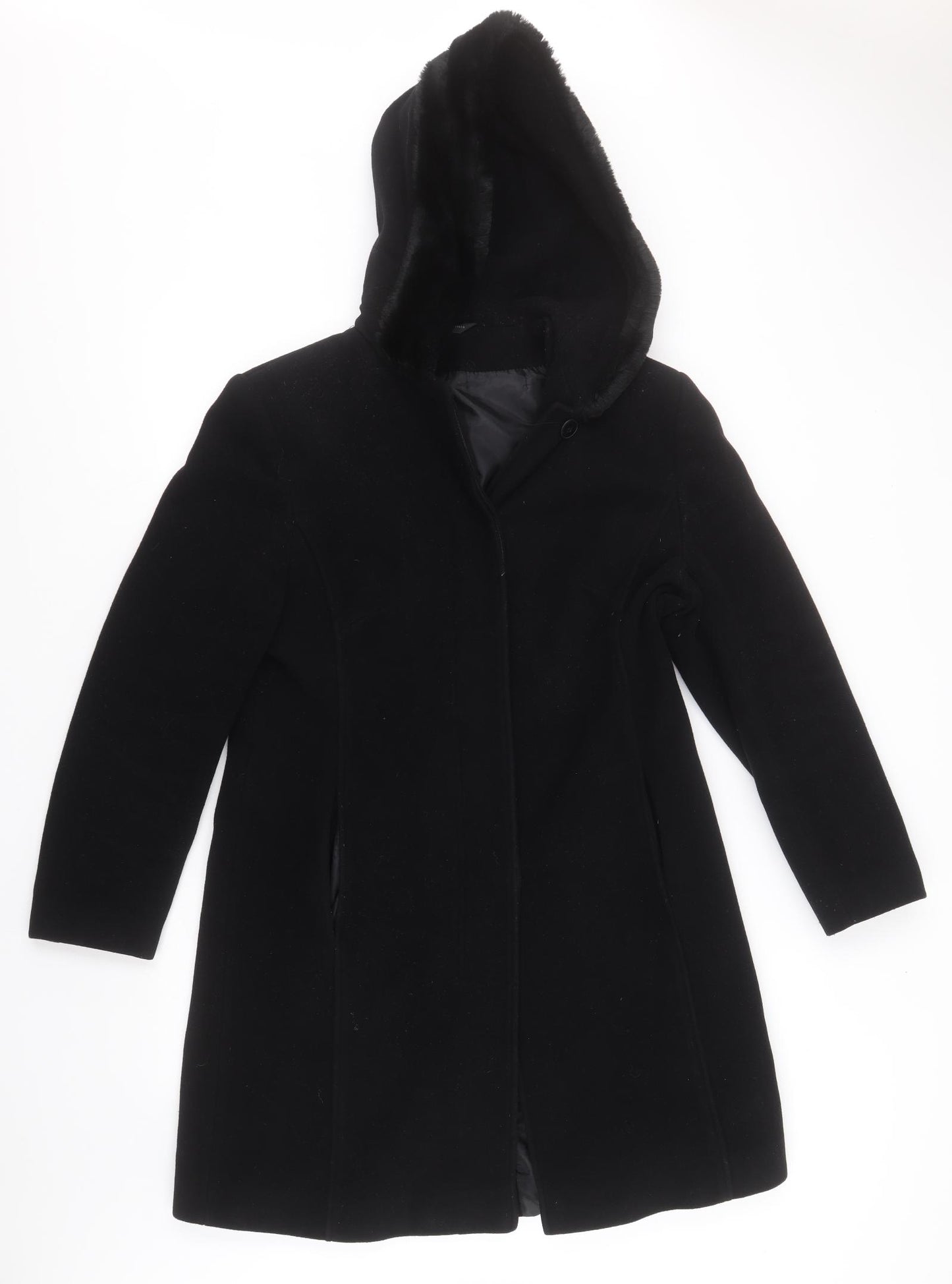 F&F Womens Black   Overcoat Coat Size 12