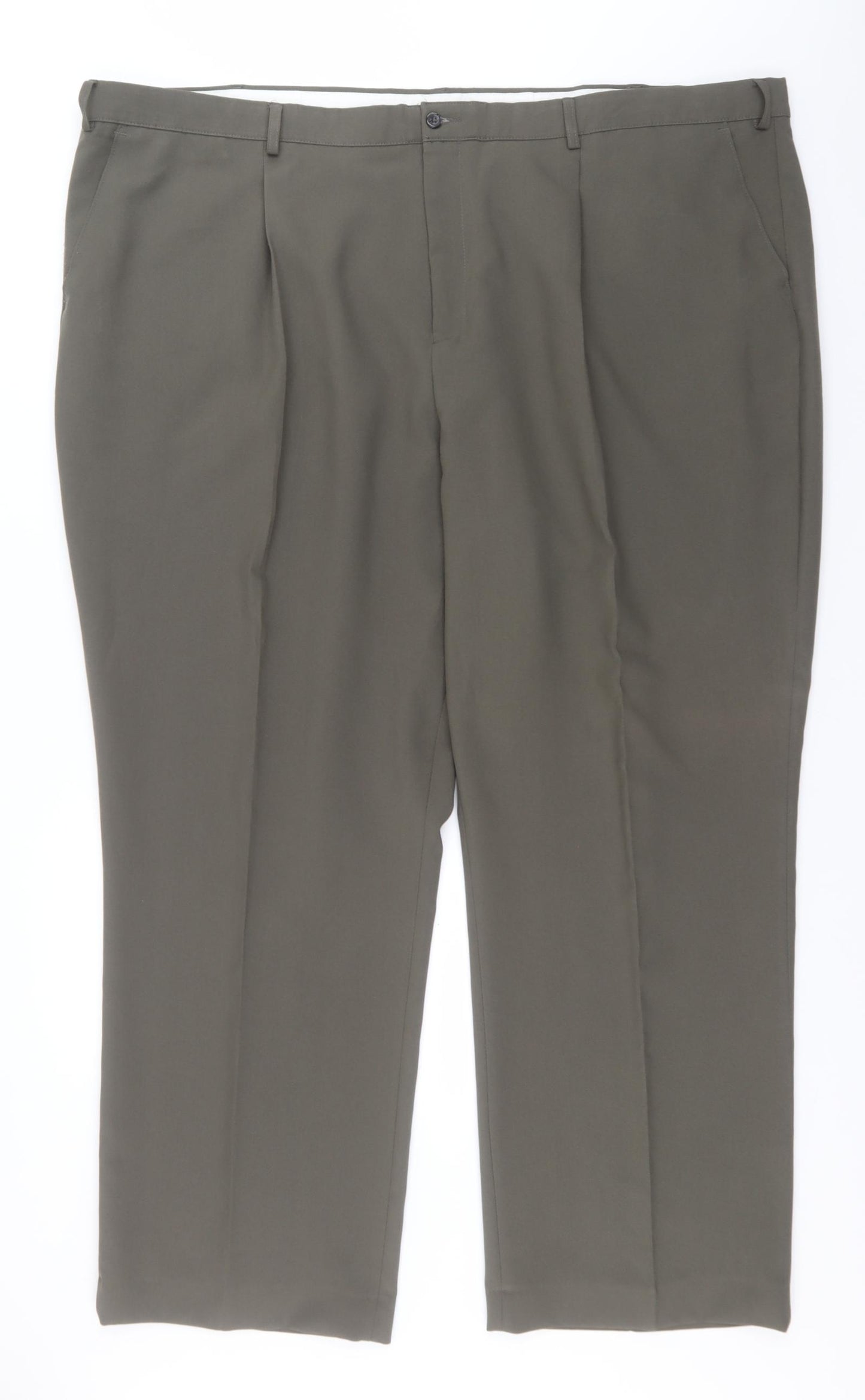 Cotton Traders Mens Brown  Polyester Trousers  Size 52 L31 in Regular