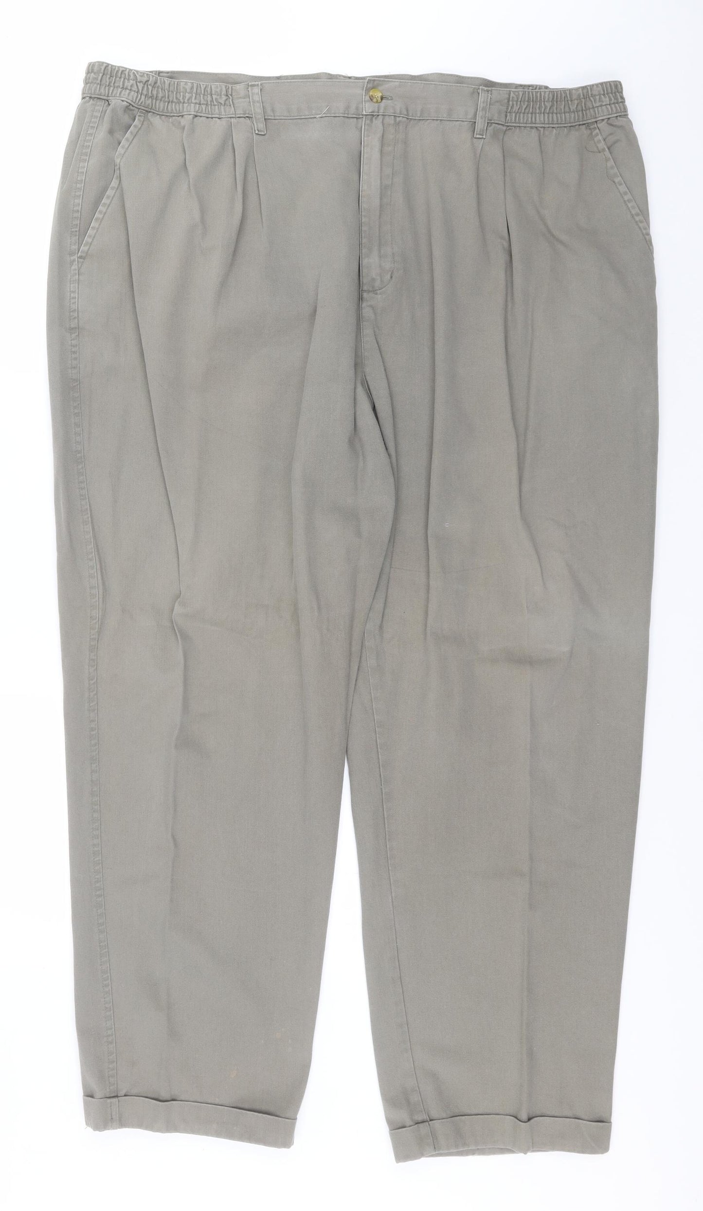 Cotton Traders Mens Beige  Cotton Trousers  Size 48 L30 in Regular